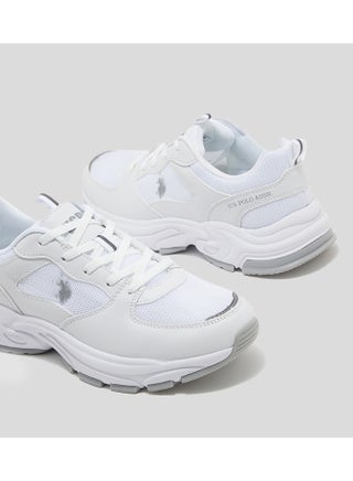 أحذية رياضية نسائية من U.S. Polo Assn. SORLEY GLB 6FX بنعل سميك - أبيض وذهبي - view 4